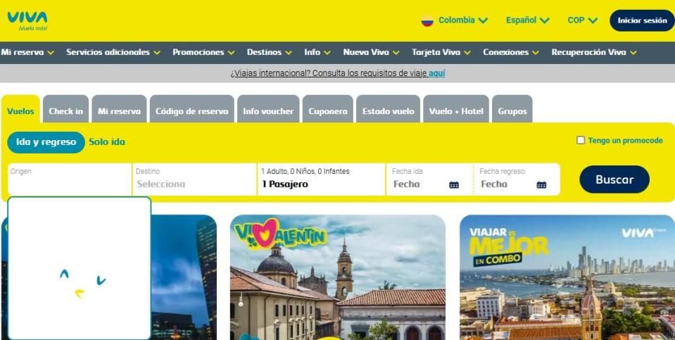 Suspensión de venta de tiquetes de Viva Air