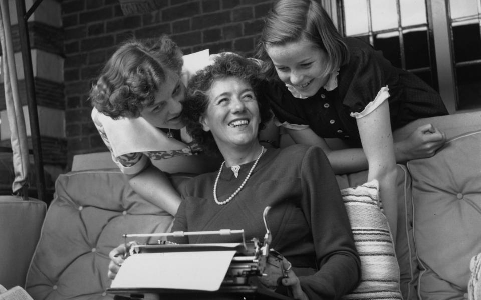 Famous Five author Enid Blyton, with her daughters Gillian and Imogen - Getty