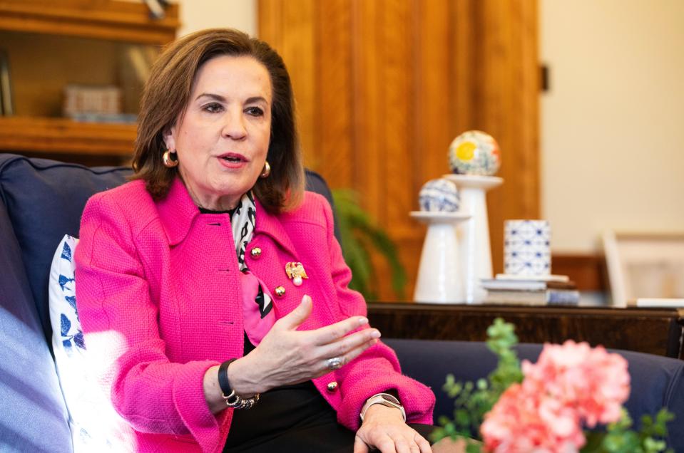 Missouri Supreme Court Chief Justice Mary Russell in her office on Thursday, Jan. 4, 2024.