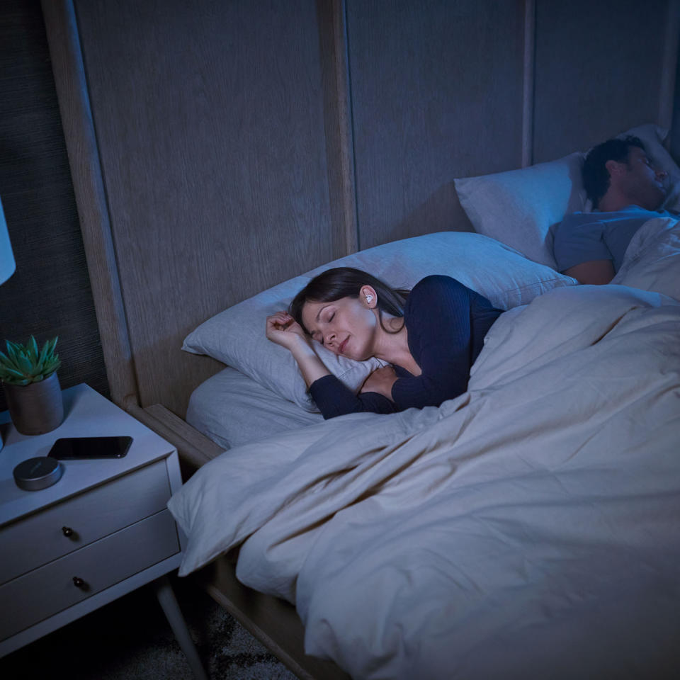 Image of woman asleep with SleepBuds II