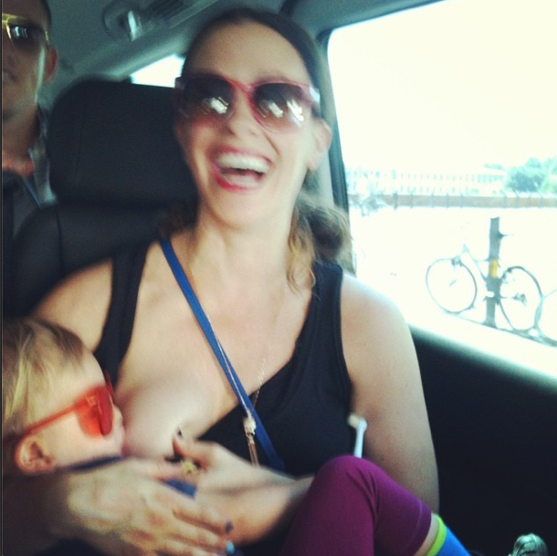 <p>To support this year’s World Breastfeeding Week, Alanis Morissette posted a throwback picture of her feeding her son Ever.<i> [Alanis Morissette/Instagram]</i></p>