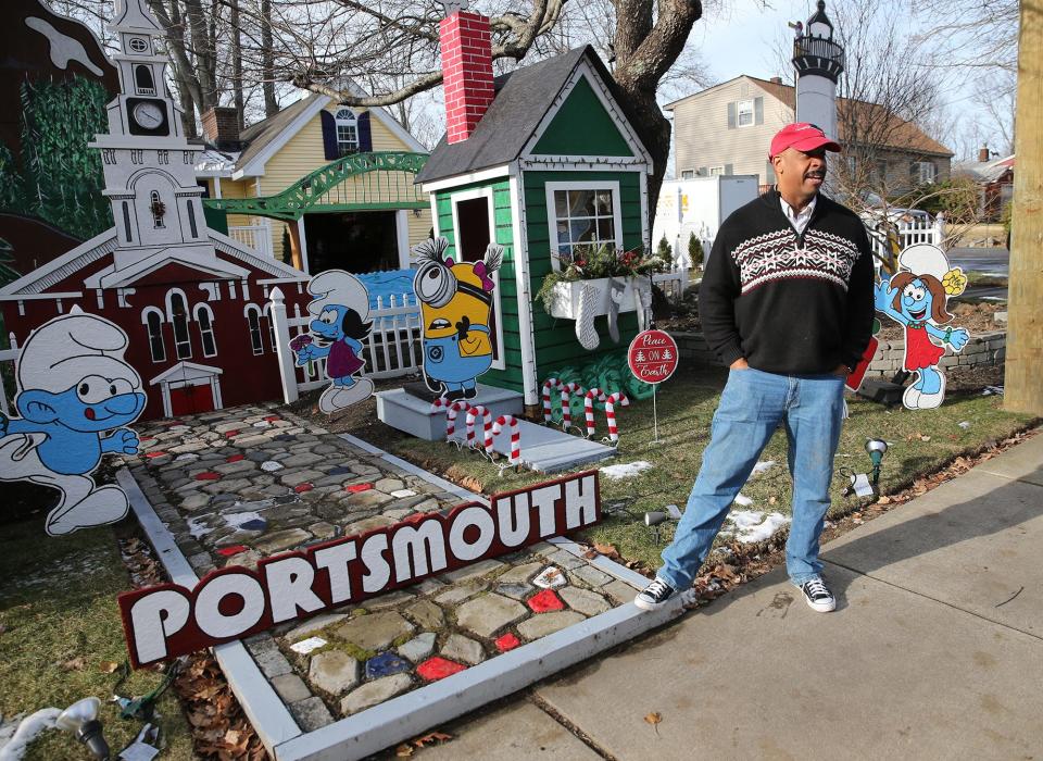 Al Bailey, seen Thursday, Dec. 15, 2022 on Ocean Road in Portsmouth, says his Home for the Holidays display is his final new creation after 36 years.