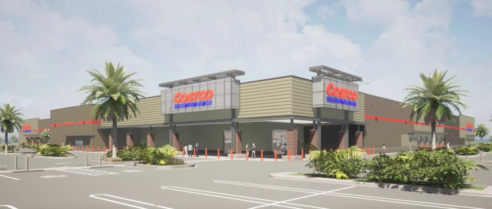 Artist's rendering of the planned Costco along Kanner Highway in Stuart. Port St. Lucie officials say they are still perusing a Costco store.