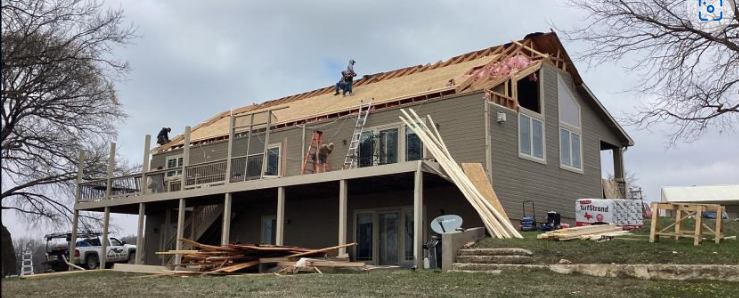 This photo, showing damage done by a tornado that passed late Wednesday near Rossville in northwest Shawnee County, was posted Thursday evening on the website of the National Weather Service's Topeka office.