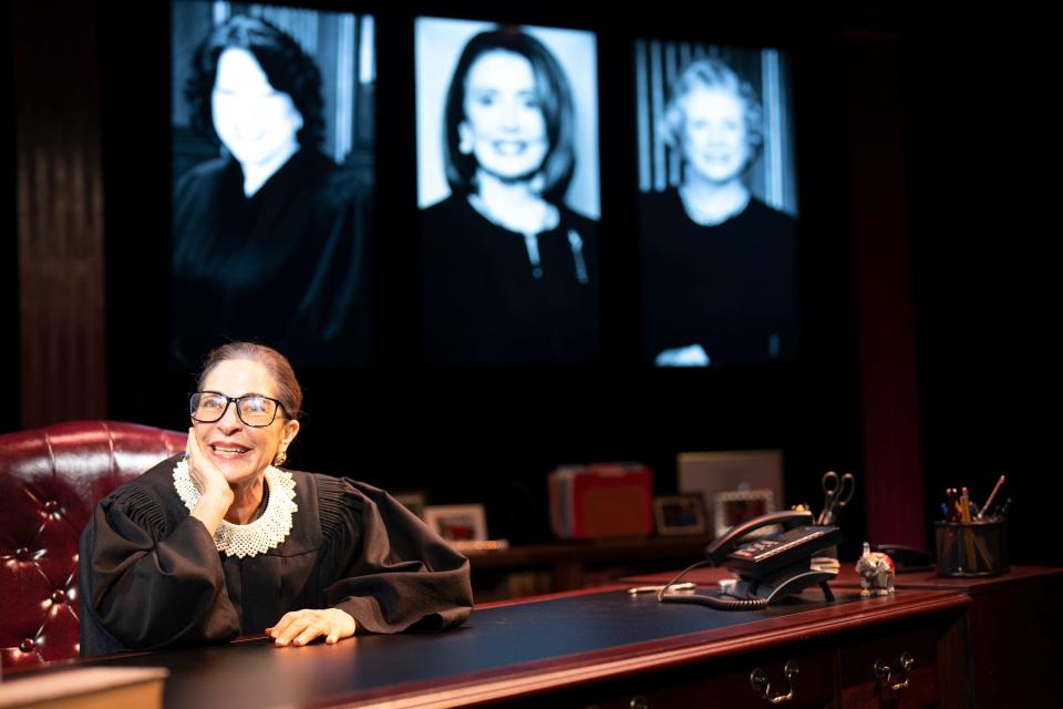 Michelle Azar as Ruth Bader Ginsburg in "All Things Equal."