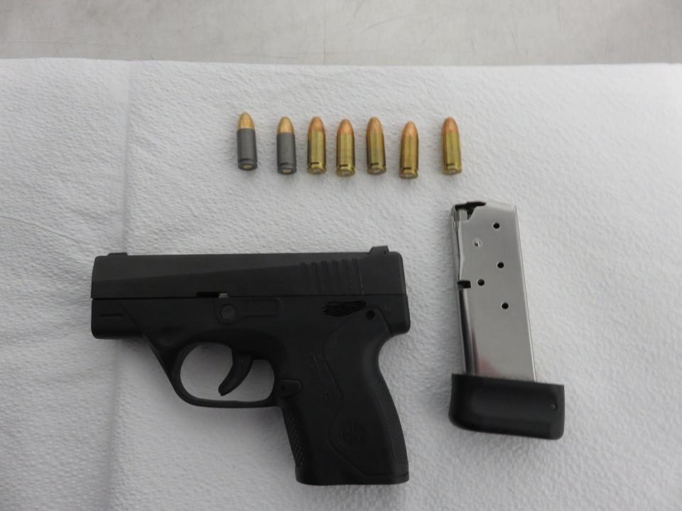 This is one of six handguns that TSA agents confiscated from passengers trying to illegally bring them on to planes as a carry-on item at Daytona Beach International Airport in 2021. Four of the six guns were loaded.
