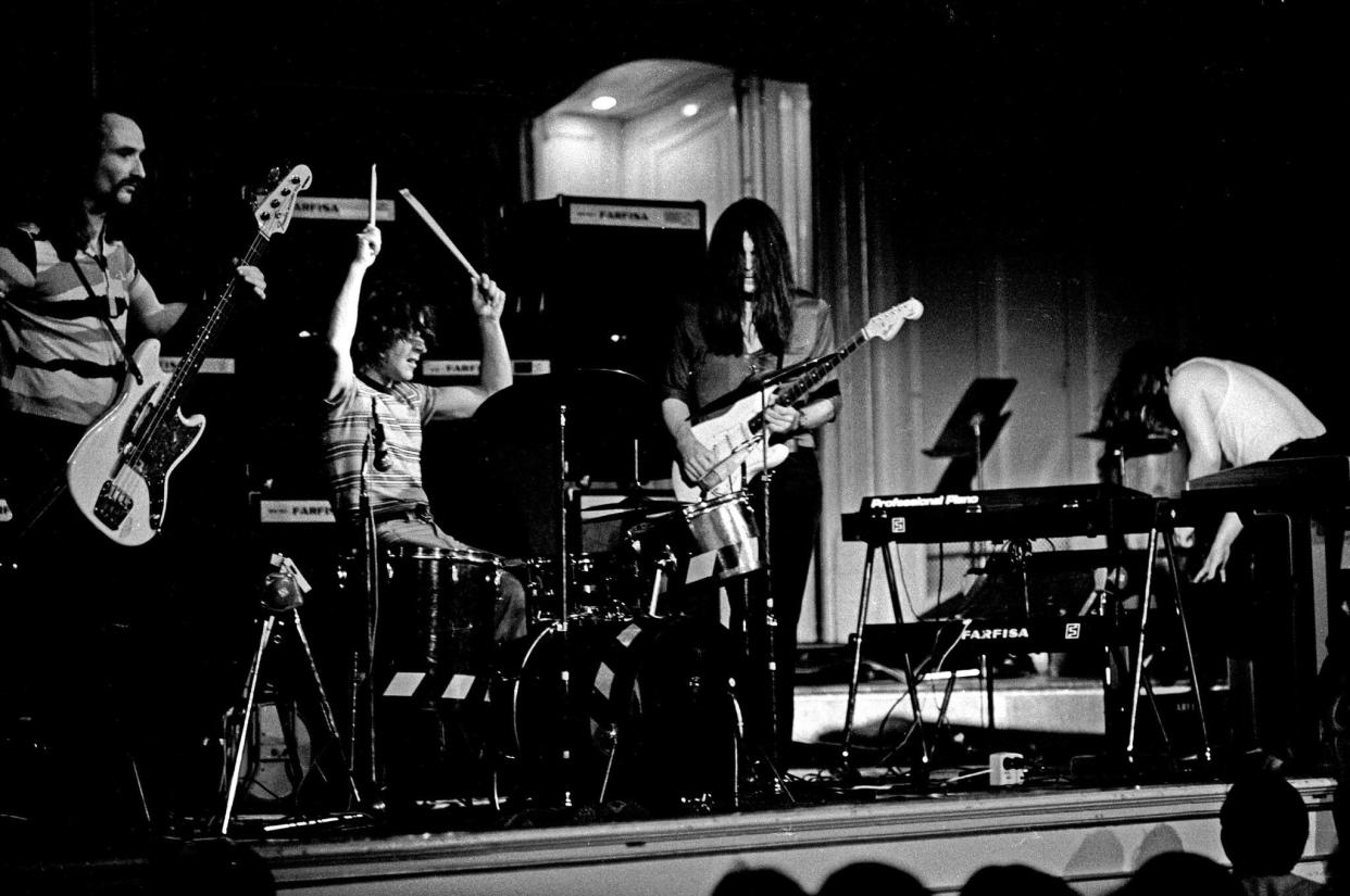 German Rock Band Can Playing Live in Hamburg, Germany, 1972, Black & White Photo