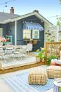 <p>If your deck is low to the ground, extend its reach by laying stone patio tiles along the existing deck. It'll create a seamless flow from one area of your space to the next, which is perfect for summer parties and gatherings. </p><p><strong>RELATED: </strong><a href="https://www.goodhousekeeping.com/home/gardening/g1809/decor-ideas-deck-porch/?" rel="nofollow noopener" target="_blank" data-ylk="slk:All the Best Porch and Patio Ideas;elm:context_link;itc:0;sec:content-canvas" class="link ">All the Best Porch and Patio Ideas</a></p>