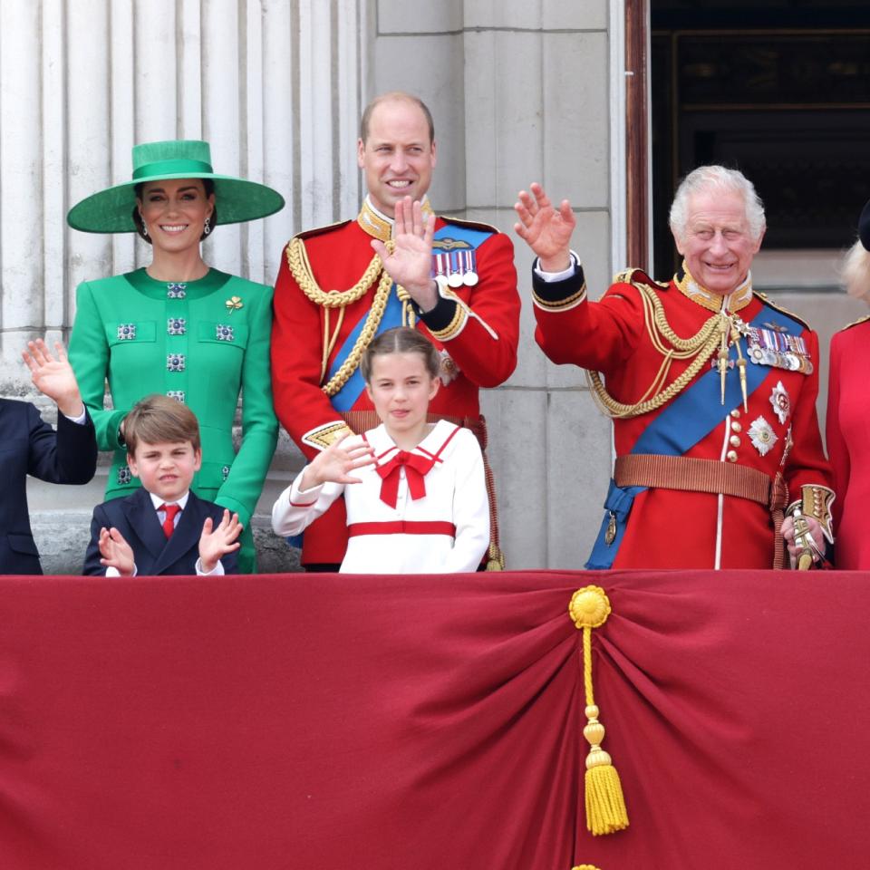 The royal family on the Buckingham Palace balcony at Trooping the Colour