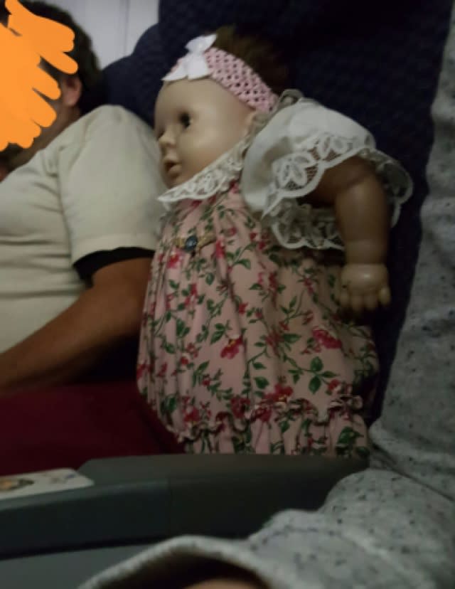 Woman sat next to 'terrifying' doll on two separate flights