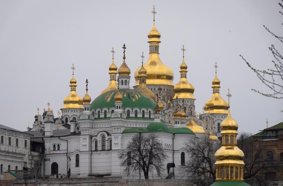 The Monastery of the Caves, also known as Kyiv-Pechersk Lavra, one of the holiest sites of Eastern Orthodox Christians, in Kyiv, Ukraine, on March 23, 2023.