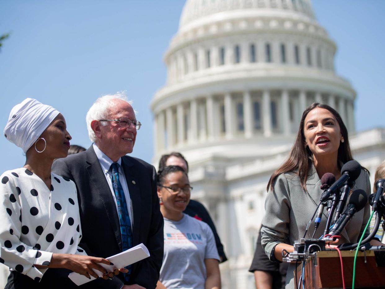 Mr Sanders will be endorsed on by Ms Ocasio-Cortez at a rally in Queens, sources have said: AFP via Getty Images