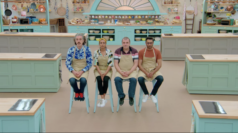 The final four bakers lined up