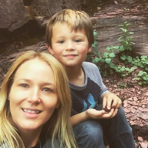 Jewel with her son, Kase.