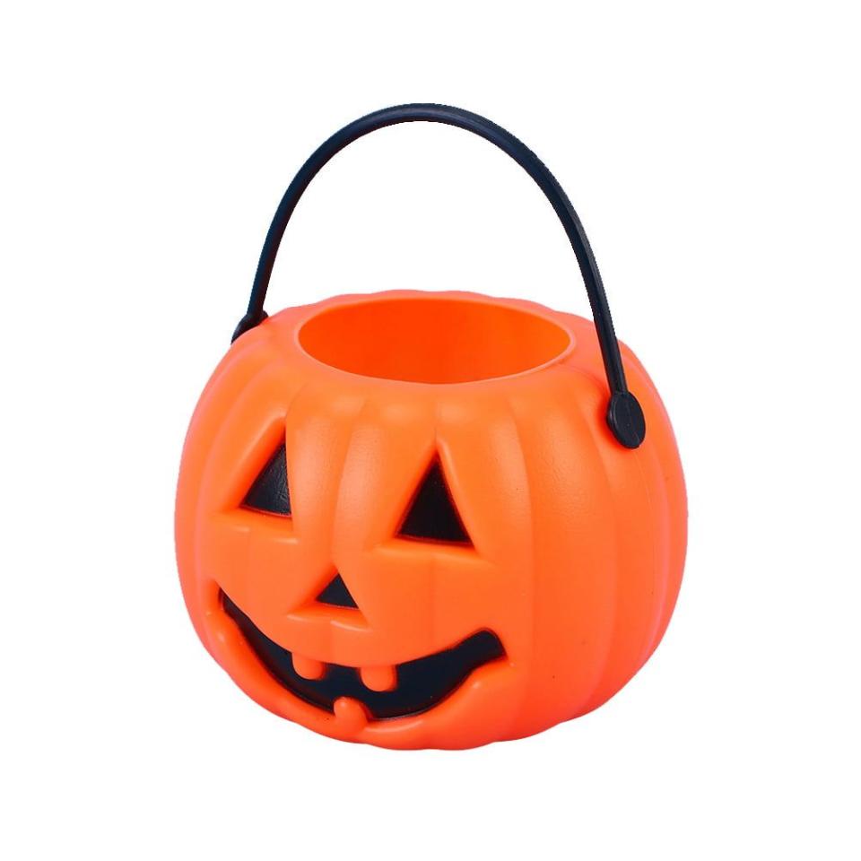 <p><a href="https://go.redirectingat.com?id=74968X1596630&url=https%3A%2F%2Fwww.walmart.com%2Fip%2FFrcolor-24Pcs-Halloween-Portable-Pumpkin-Bucket-Children-Trick-or-Treat-Pumpkin-Candy-Pail-Holder-Orange%2F1463058035&sref=https%3A%2F%2F" rel="nofollow noopener" target="_blank" data-ylk="slk:Shop Now;elm:context_link;itc:0;sec:content-canvas" class="link ">Shop Now</a></p><p>Pumpkin Candy Bucket</p><p>$13.37</p><p>walmart.com</p>