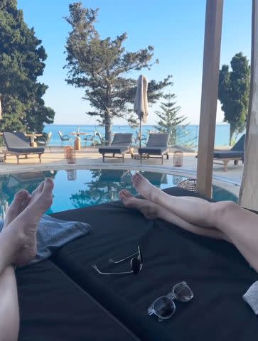 <p>Kevin McKidd/Instagram</p> Kevin McKidd and Danielle Savre in Greece