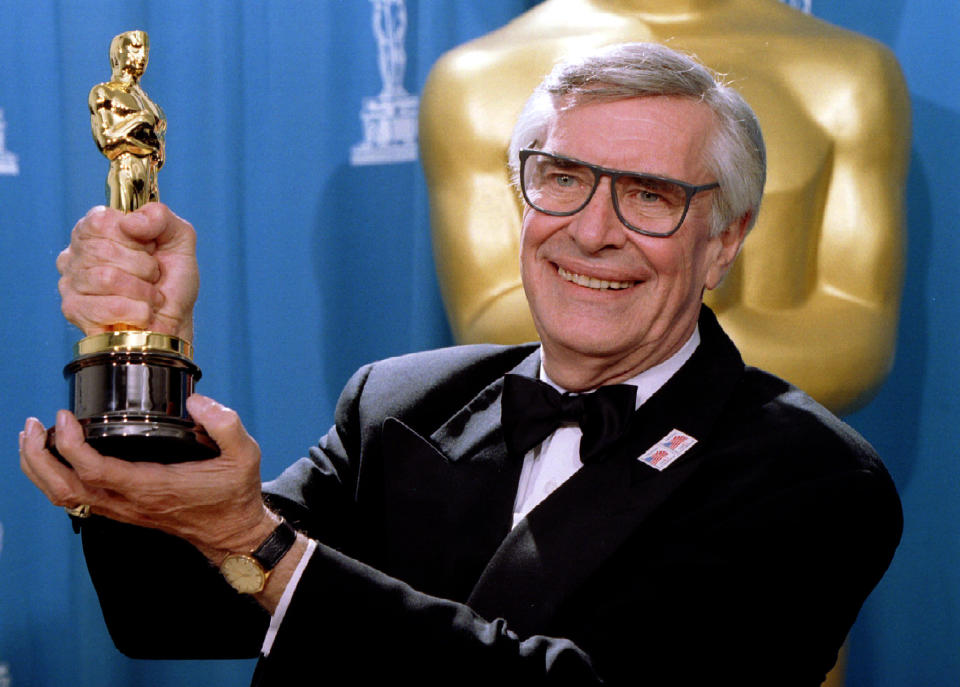 <p>The award-winning actor known for his role on the series “Mission: Impossible” won an Oscar for his performance in “Ed Wood.” Landau died on July 15 at age 89. (Photo: Blake Sell/Getty Images) </p>