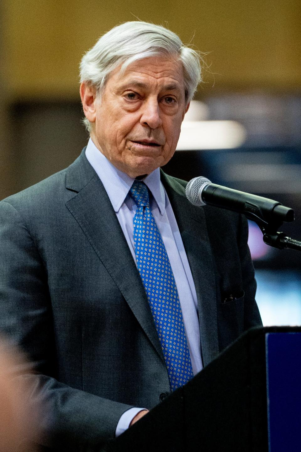 Feb 1, 2024; New York, NY, USA; Port Authority Executive Director Rick Cotton speaks during a press conference to announce renovations at Port Authority Bus Terminal on Thursday.