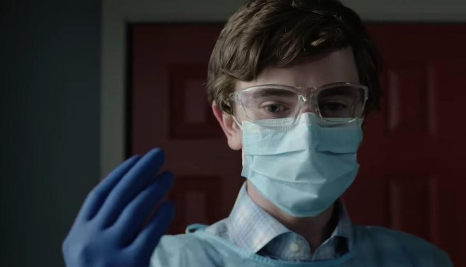 freddie highmore as shaun in the good doctor