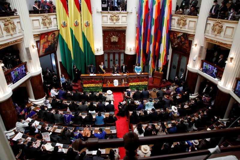 Swearing-in ceremony of Bolivia's President-elect Luis Arce in La Paz