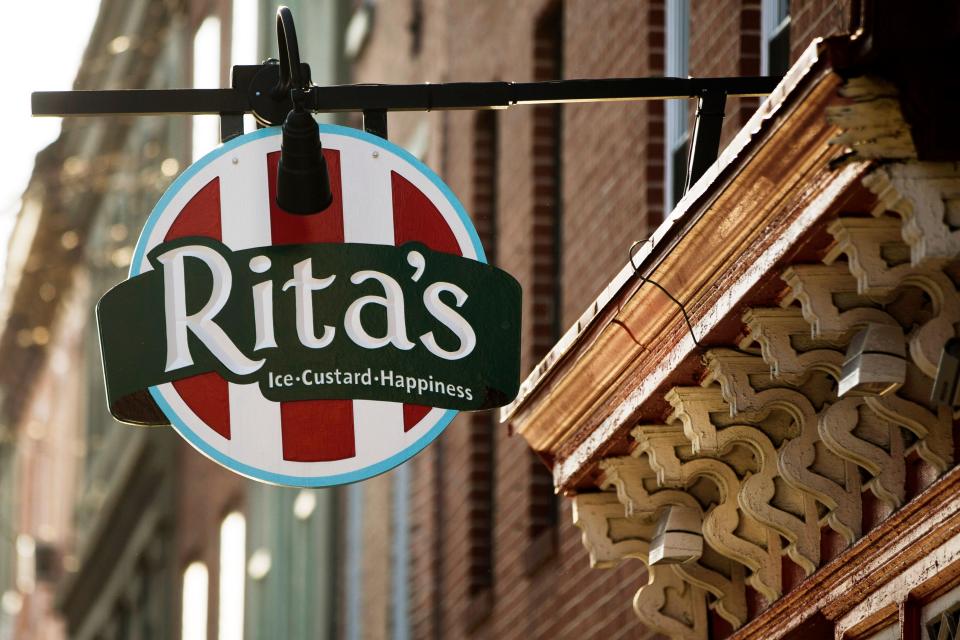 This April 2, 2015 photo shows a Rita's Italian Ice location in Philadelphia.