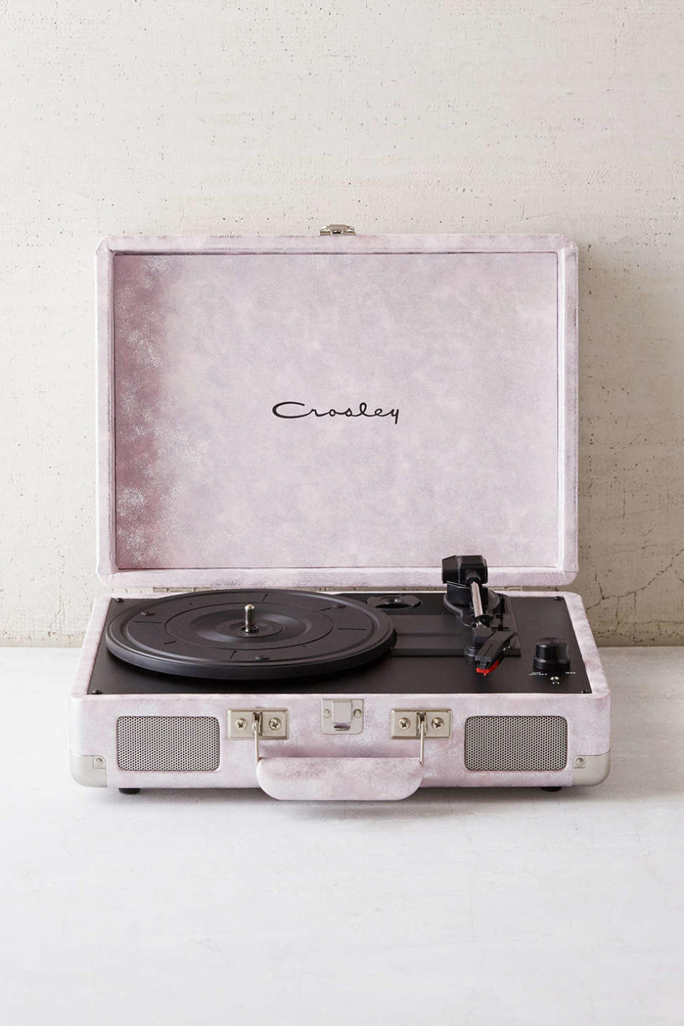 Crosley X UO Cruiser Metallic Bluetooth Record&nbsp;Player, $99, <a href="http://www.urbanoutfitters.com/urban/catalog/productdetail.jsp?id=40271538&amp;category=A_MUSIC_TURNTABLE" target="_blank">Urban Outfitters</a>