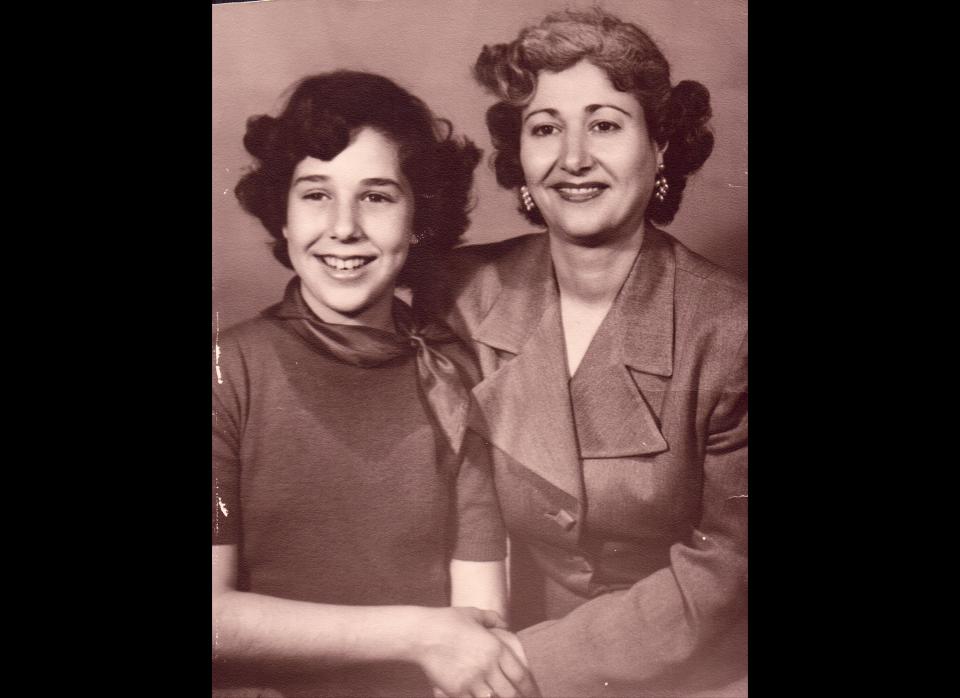 Here's Faye as a young girl with her mother -- who actually ran resale shops as well.