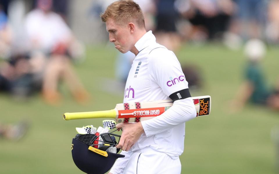 Zak Crawley leaves the field after being bowled during the first Test against New Zealand - How to solve England&#x002019;s batting problem: Open with Ben Stokes - PA/Mike Egerton