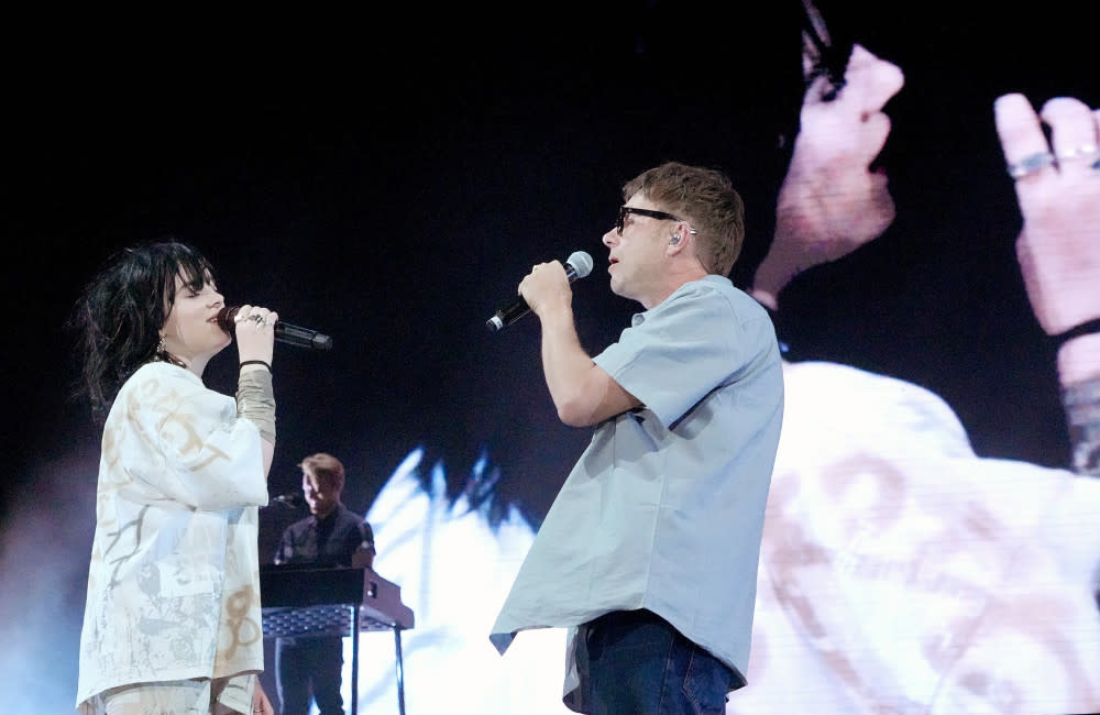 Billie Eilish brought Damon Albarn out on stage for a duet of 'Feel Good Inc.' credit:Bang Showbiz