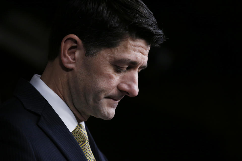 House Speaker Paul Ryan (R-Wis.) touted the extra $1.50 a week that a secretary would be getting thanks to the tax cut. (Photo: Leah Millis/Reuters)