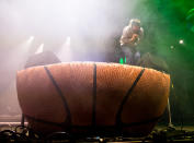 <p>Girl Talk performs during the 2017 Panorama Music Festival at Randall’s Island on July 28, 2017 in New York City. (Photo by Noam Galai/WireImage) </p>