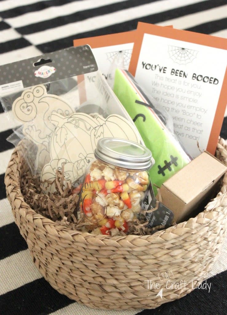 family craft night boo basket spooky basket ideas