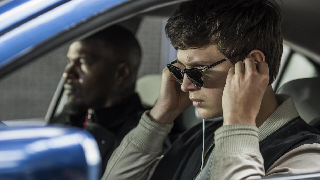 (L-R) Jamie Foxx as Leon 'Bats' Jefferson and Ansel Elgort as Baby in Baby Driver now on Netflix . 