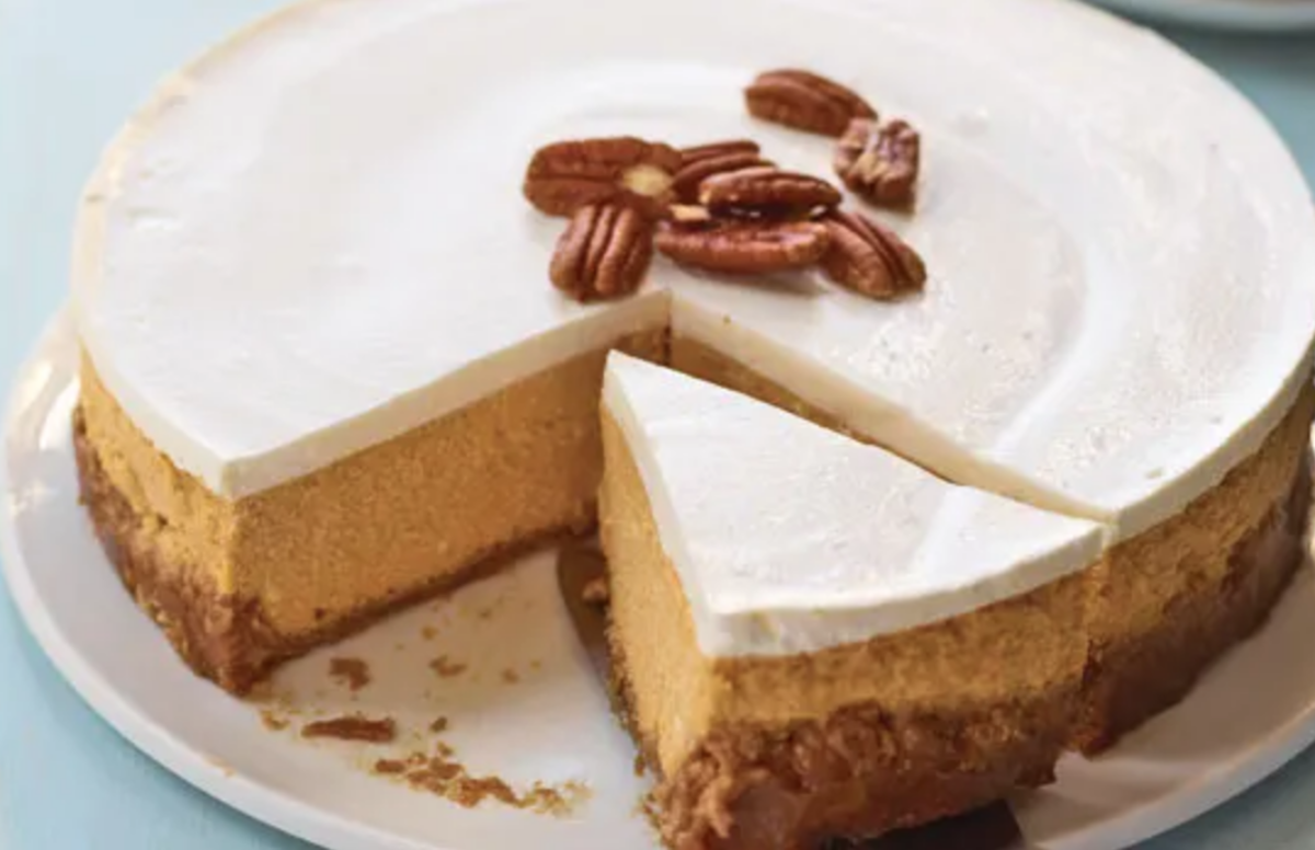 <p>Gourmet</p><p>Impress your guests with this creamy, dreamy bourbon pumpkin cheesecake that's literally one of the best desserts you'll make this fall. </p><p><strong>Get the recipe: <em><a href="https://parade.com/28170/gourmet/bourbon-pumpkin-cheesecake/" rel="nofollow noopener" target="_blank" data-ylk="slk:Bourbon Pumpkin Cheesecake;elm:context_link;itc:0;sec:content-canvas" class="link rapid-noclick-resp">Bourbon Pumpkin Cheesecake</a></em></strong></p>