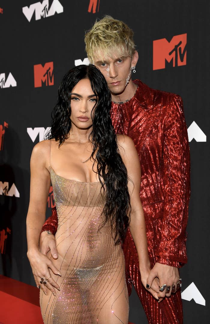 Closeup of Megan Fox and Machine Gun Kelly