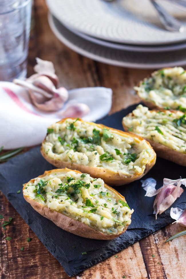 Roasted Garlic Twice-Baked Potatoes