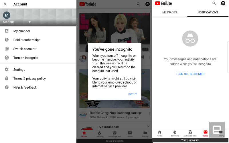 YouTube for Android just got a lot better at keeping secrets. The incognito