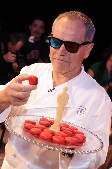 Puck shows off dessert at a preview for this year's Governor's Ball dinner. 