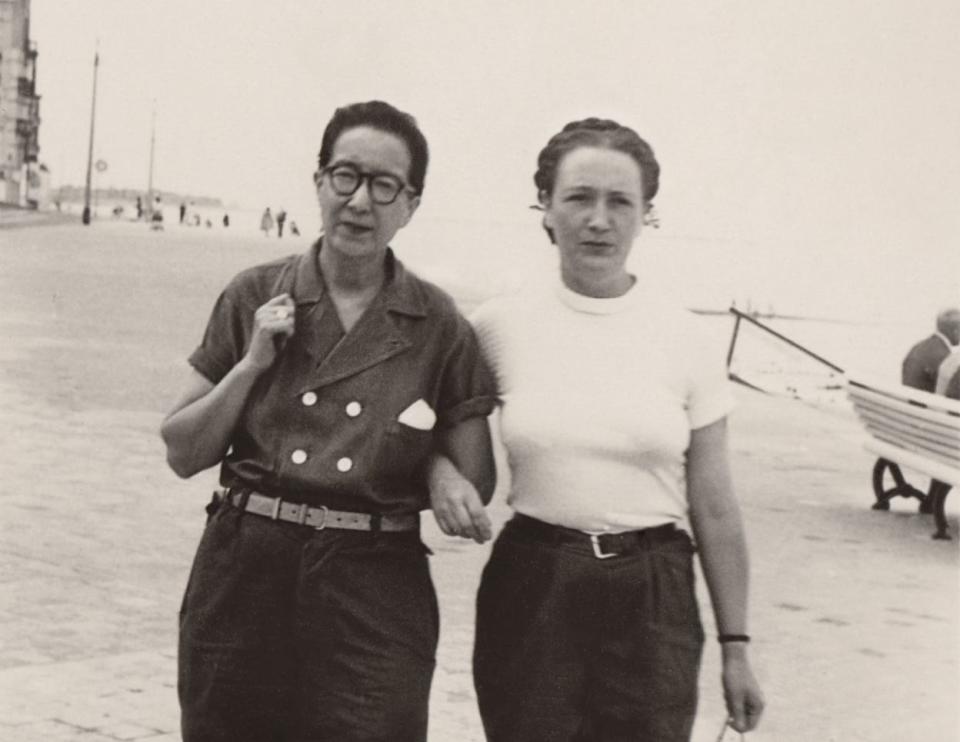 Nadine Hwang, left, and Nelly Mousset-Vos fell in love Christmas Eve 1944 in the Ravensbrück concentration camp in Germany.