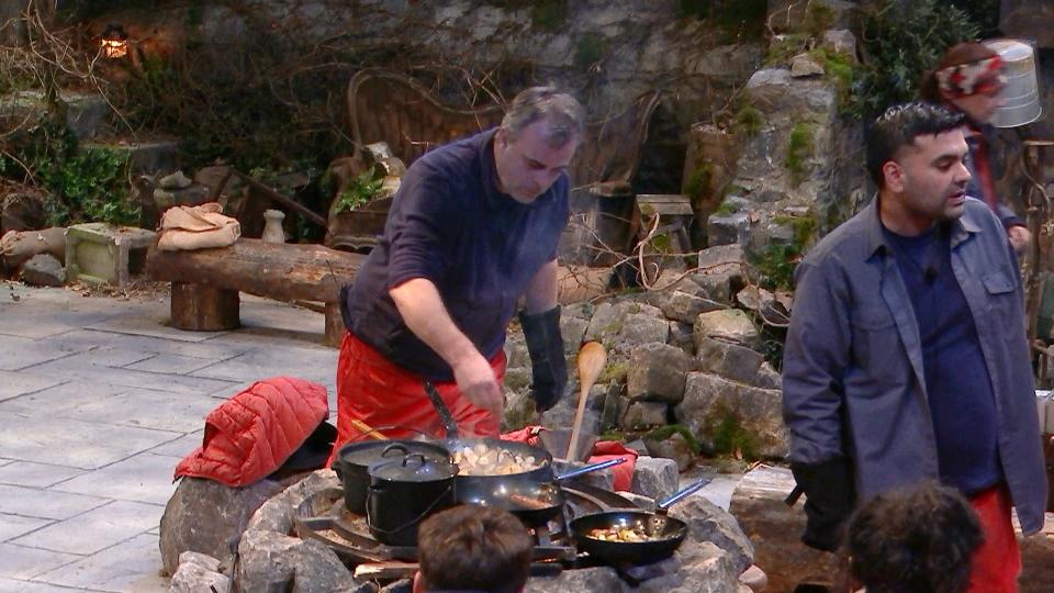 Simon Gregson added a bit of extra flavour to the camp's dinner. (Photo by ITV/Shutterstock)