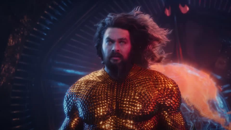 Jason Momoa as Aquaman in "Aquaman and the Lost Kingdom". - Warner Bros. Pictures