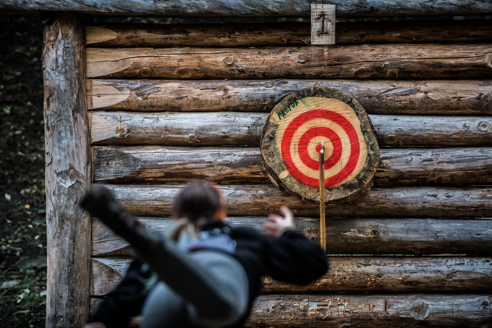 Swiss Championship of double axe throwing