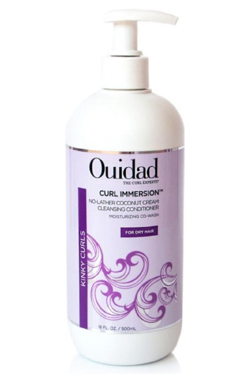 13) Ouidad Curl Immersion No-Lather Coconut Cream Cleansing Conditioner