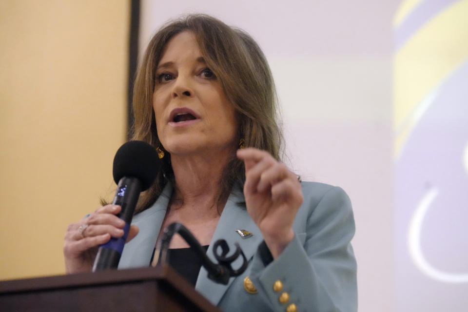 Democratic presidential hopeful Marianne Williamson