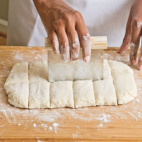 Cut dough into 2-inch squares.