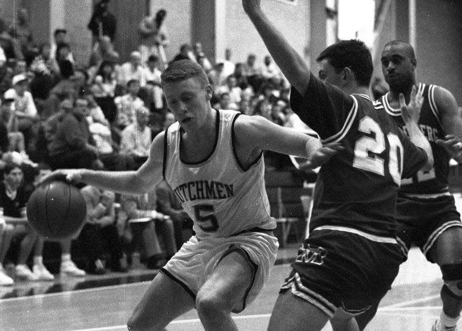 Mike Rhoades set school records for assists and points during his four-year career at Lebanon Valley College.