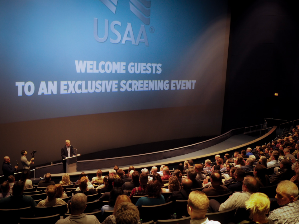 USAA's Exclusive Screening Event of <em>Masters of the Air </em>in Dayton, Ohio. Photo: Matthew VanEck for We Are The Mighty.