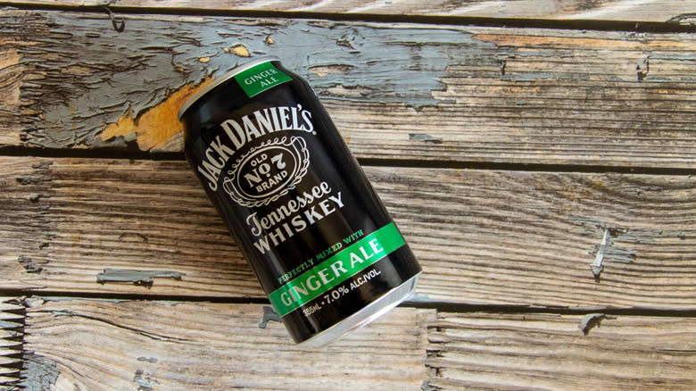 Jack & Ginger Ale on wood