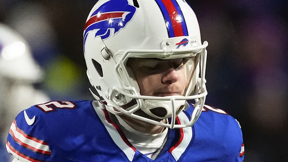 Buffalo Bills place kicker Tyler Bass - Frank Franklin II/AP