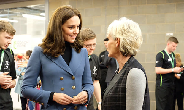 Kate with Judy Murray at the stadium